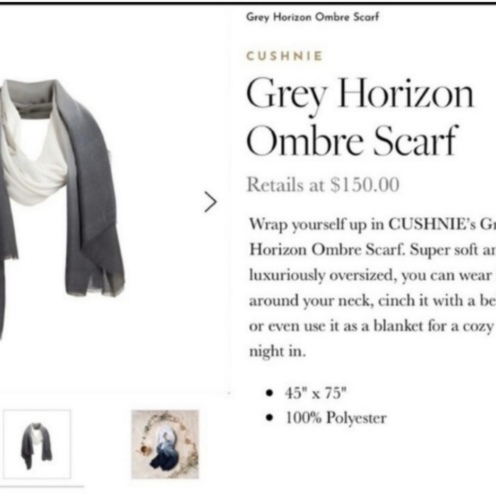 CUSHNIE Horizon Ombre Scarf - Picture 10 of 10